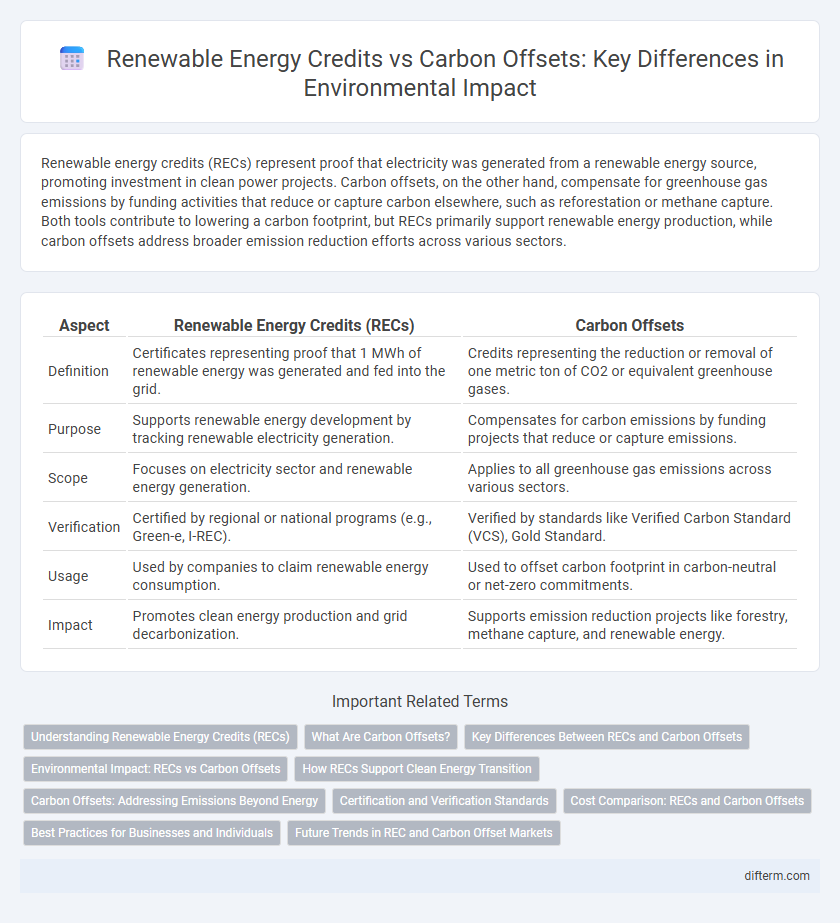 Renewable Energy Credits vs Carbon Offsets: Key Differences in Environmental Impact