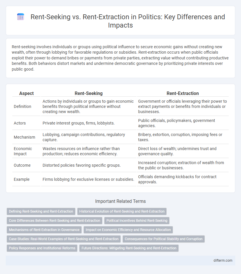 Rent-Seeking vs. Rent-Extraction in Politics: Key Differences and Impacts