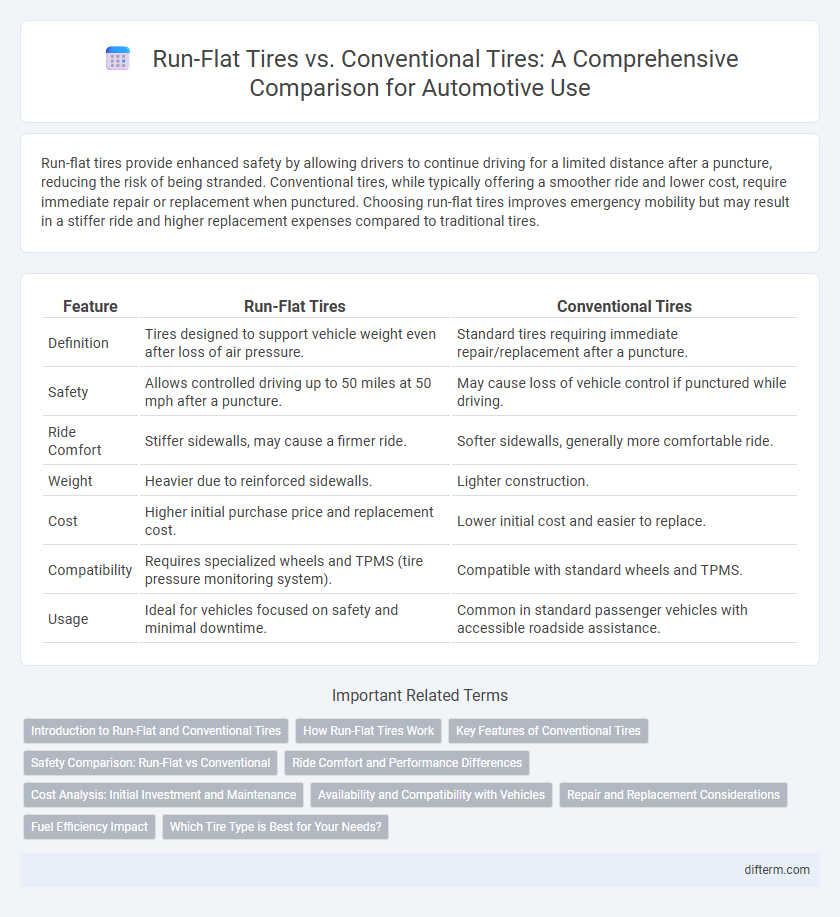 Run-Flat Tires vs. Conventional Tires: A Comprehensive Comparison for Automotive Use