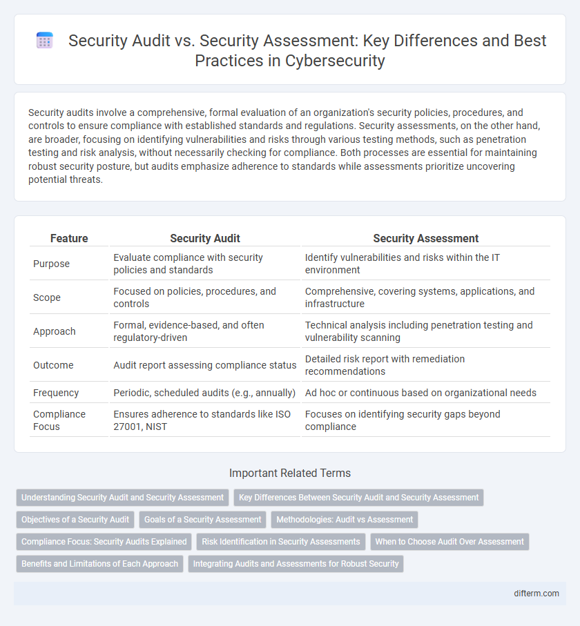 Security Audit vs. Security Assessment: Key Differences and Best Practices in Cybersecurity