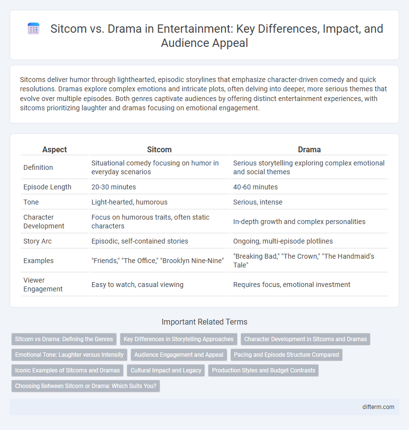 Sitcom vs. Drama in Entertainment: Key Differences, Impact, and Audience Appeal