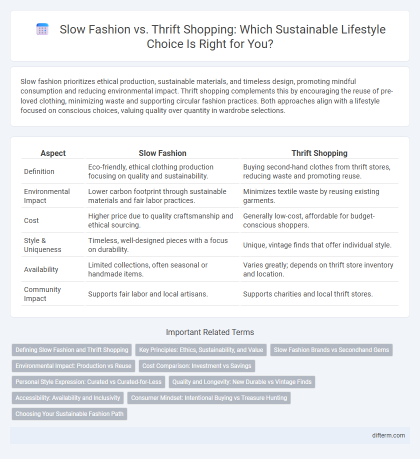 Slow Fashion vs. Thrift Shopping: Which Sustainable Lifestyle Choice Is Right for You?