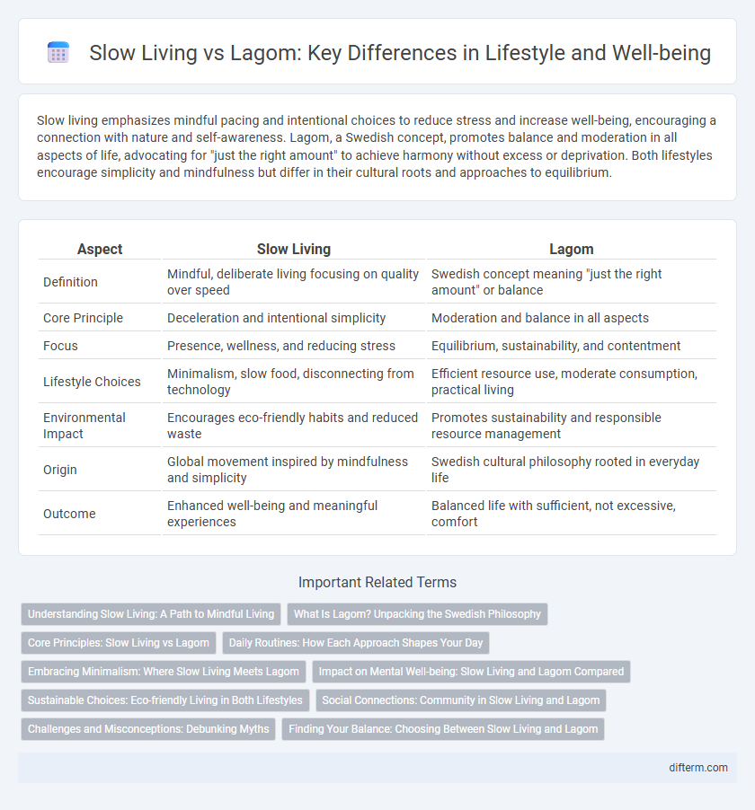 Slow Living vs Lagom: Key Differences in Lifestyle and Well-being