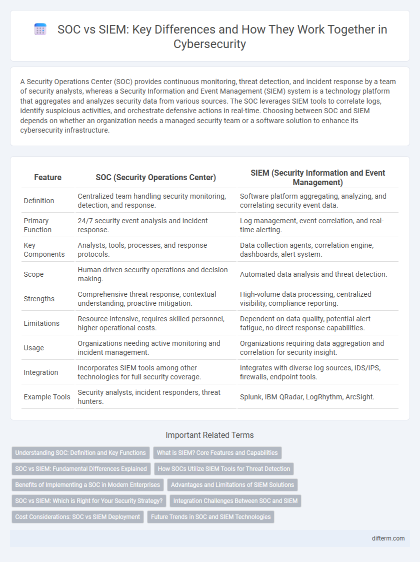 SOC vs SIEM: Key Differences and How They Work Together in Cybersecurity