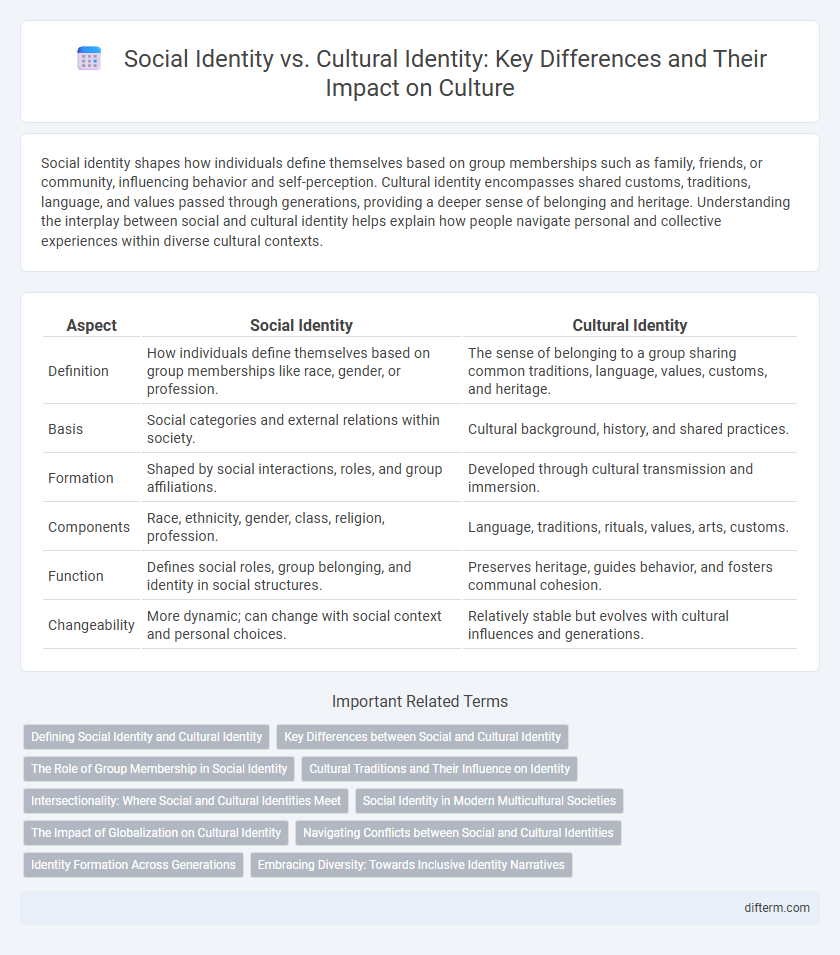 Social Identity vs. Cultural Identity: Key Differences and Their Impact on Culture