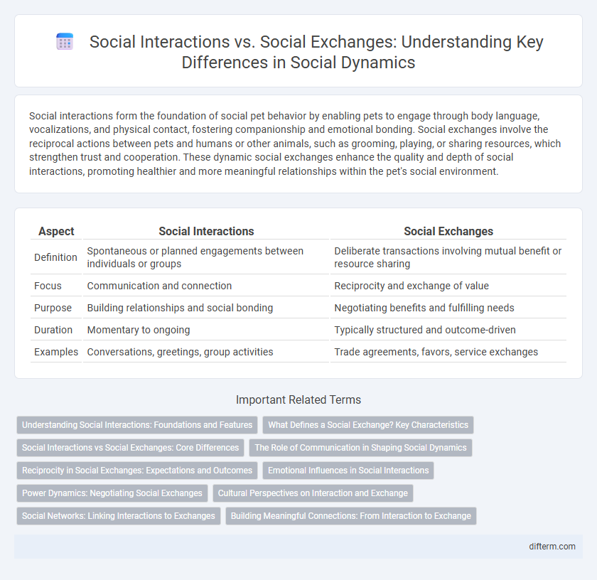 Social Interactions vs. Social Exchanges: Understanding Key Differences in Social Dynamics