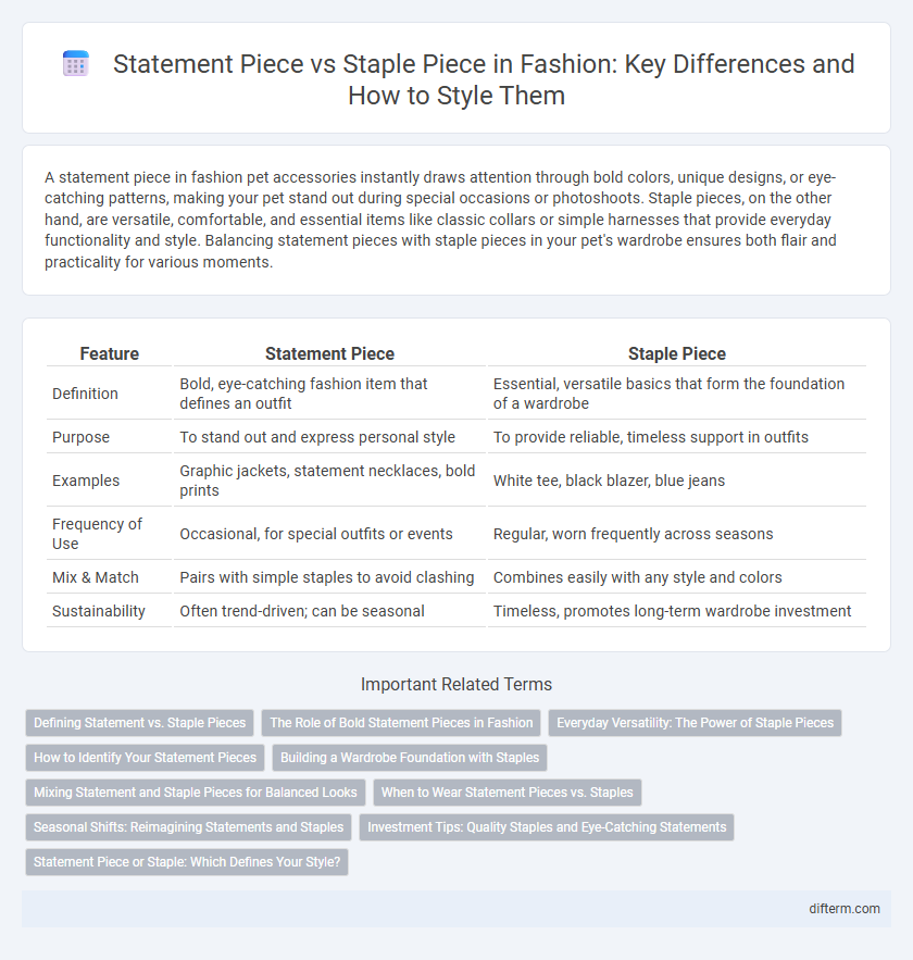 Statement Piece vs Staple Piece in Fashion: Key Differences and How to Style Them