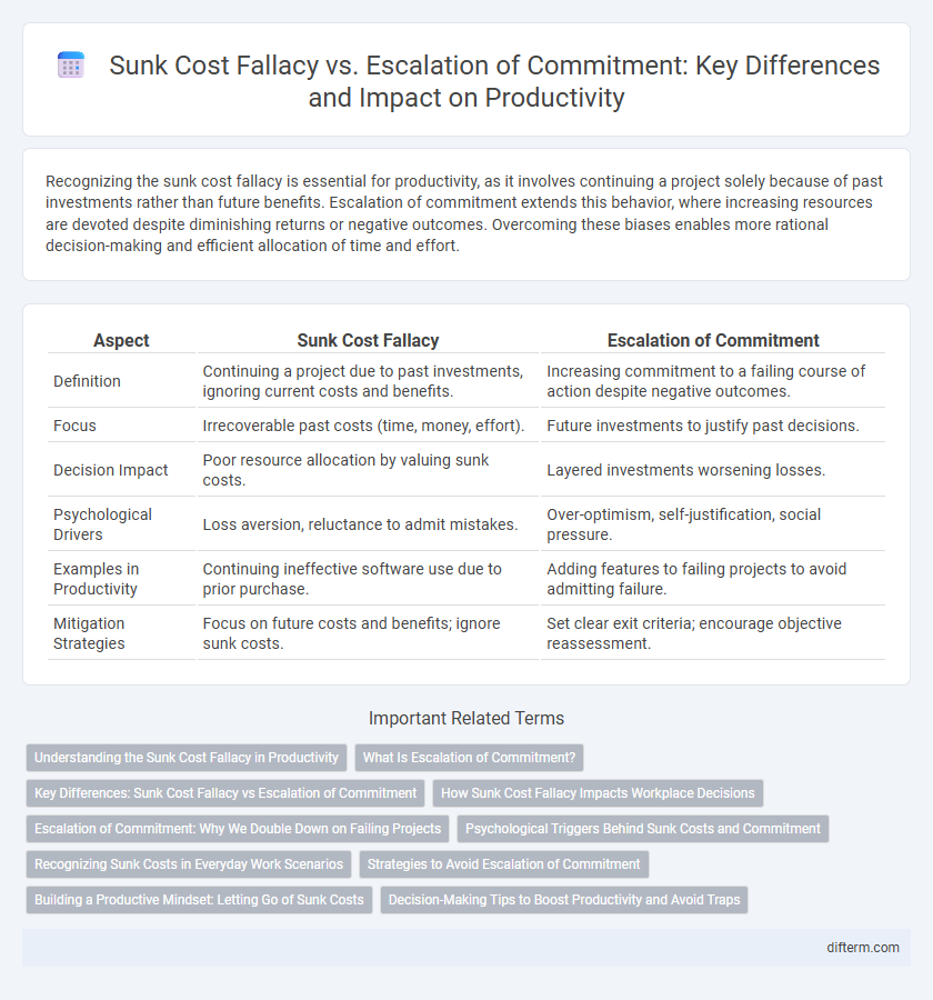 Sunk Cost Fallacy vs. Escalation of Commitment: Key Differences and Impact on Productivity