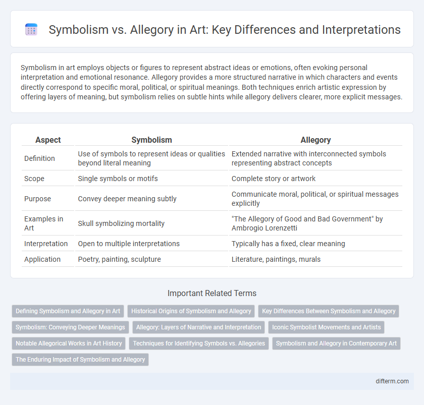 Symbolism vs. Allegory in Art: Key Differences and Interpretations