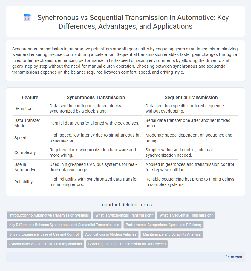 Synchronous vs Sequential Transmission in Automotive: Key Differences, Advantages, and Applications
