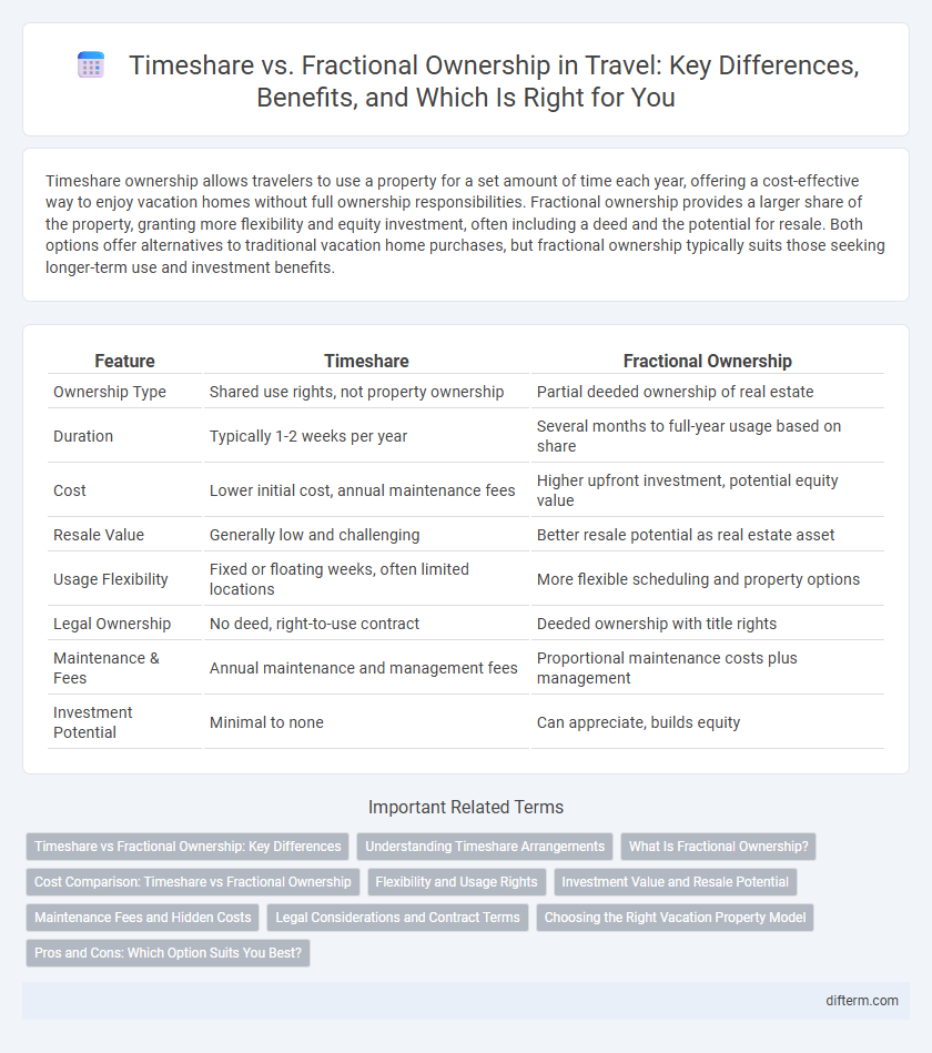 Timeshare vs. Fractional Ownership in Travel: Key Differences, Benefits, and Which Is Right for You