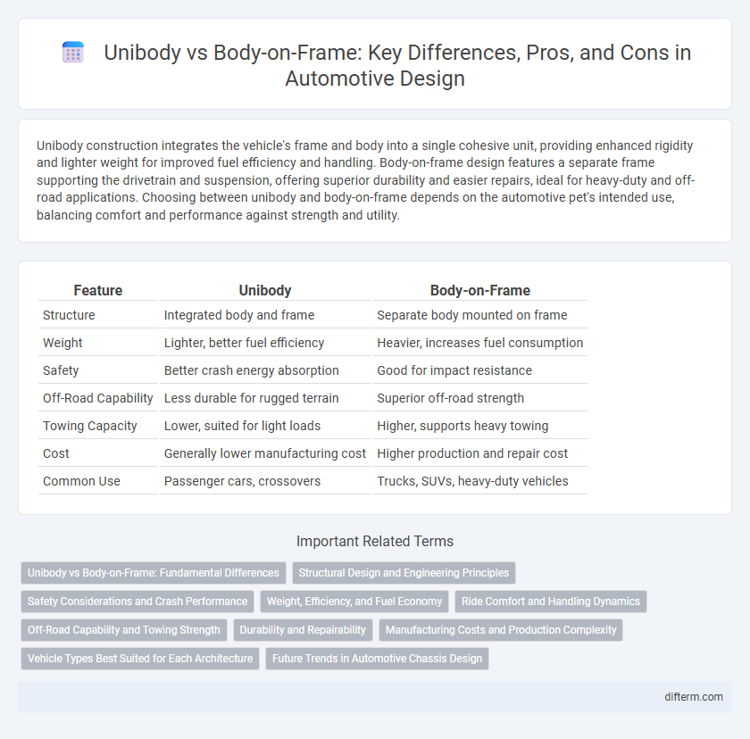 Unibody vs Body-on-Frame: Key Differences, Pros, and Cons in Automotive Design