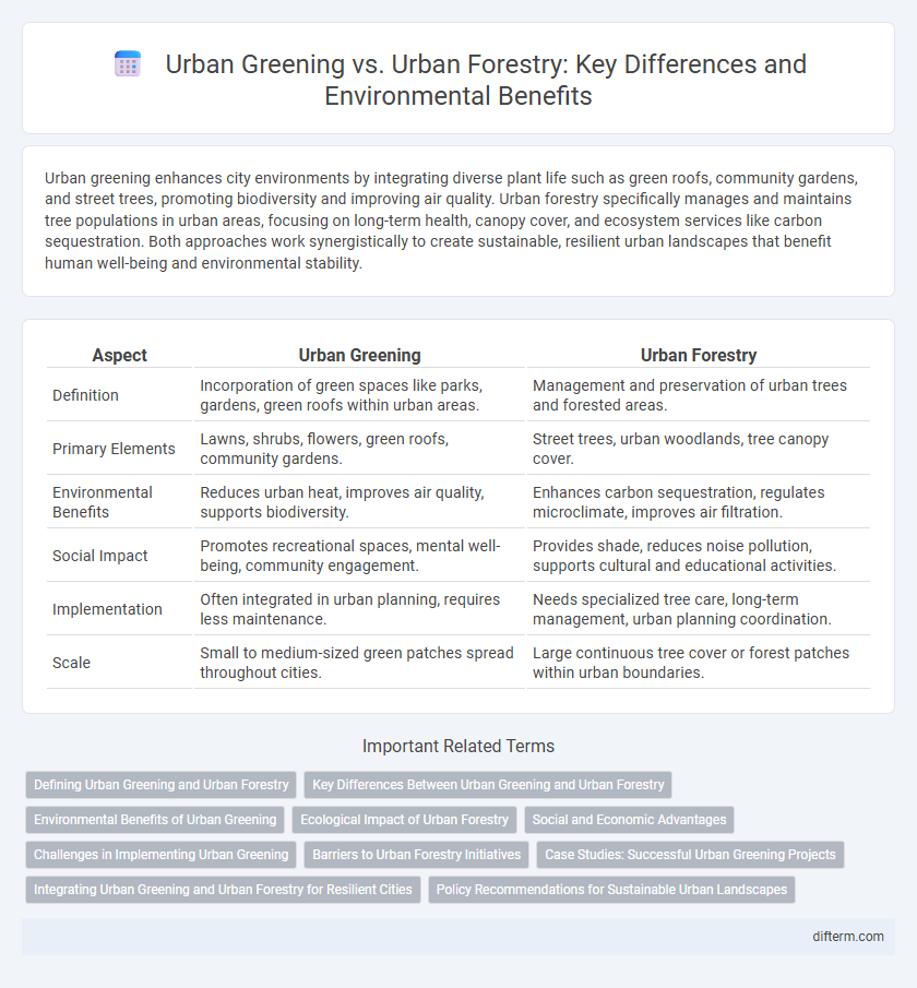Urban Greening vs. Urban Forestry: Key Differences and Environmental Benefits