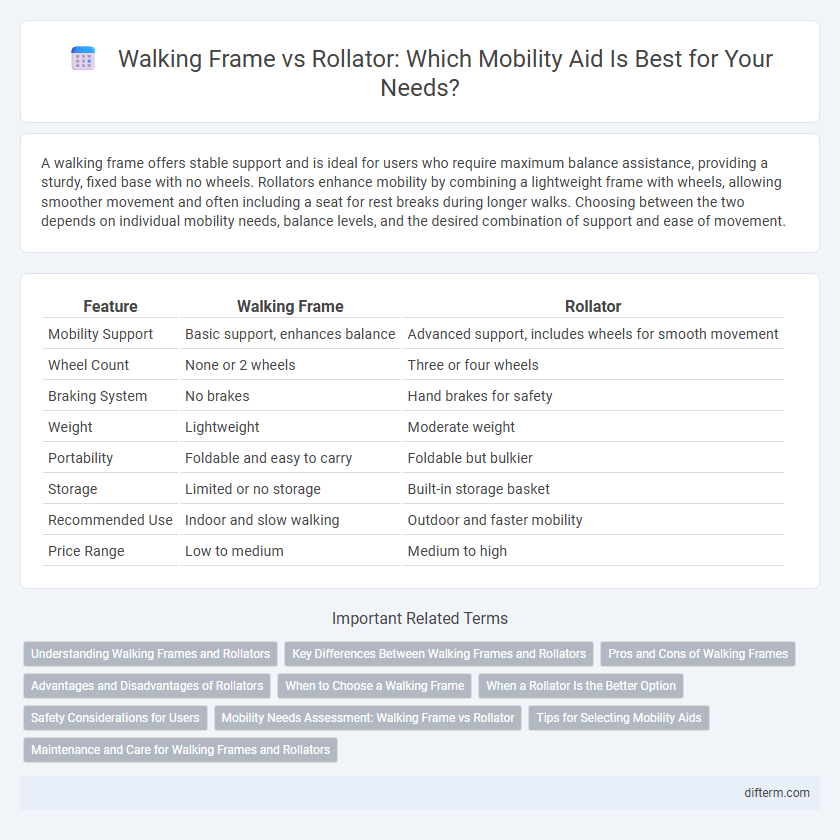 Walking Frame vs Rollator: Which Mobility Aid Is Best for Your Needs?