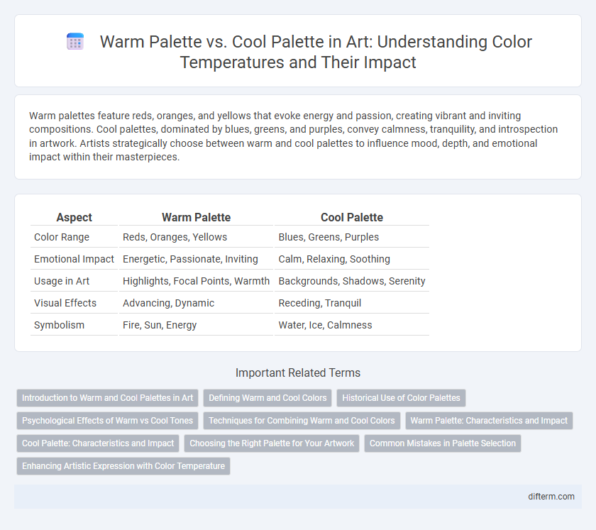 Warm Palette vs. Cool Palette in Art: Understanding Color Temperatures and Their Impact