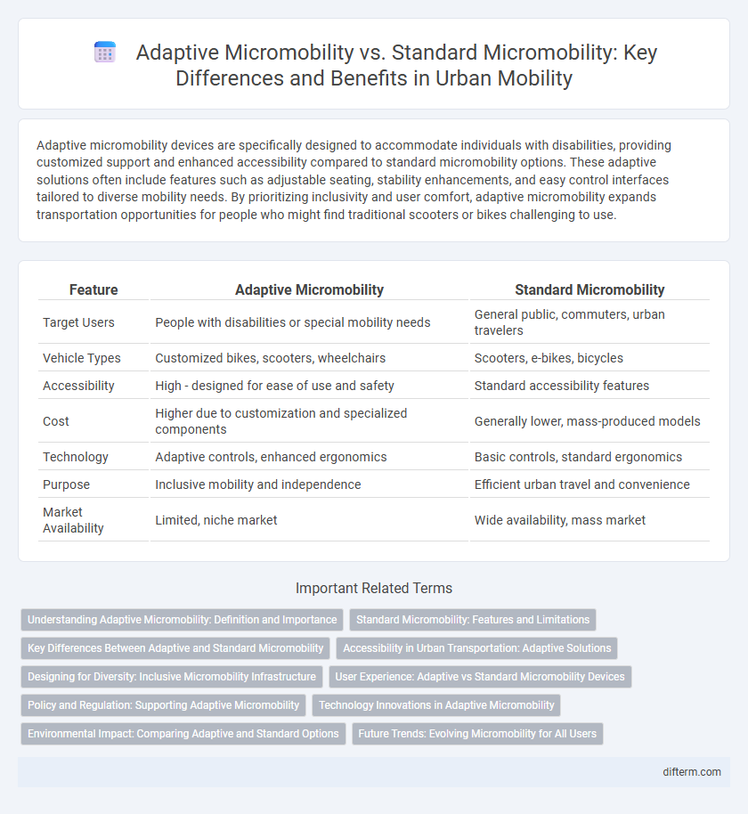 Adaptive Micromobility vs. Standard Micromobility: Key Differences and Benefits in Urban Mobility