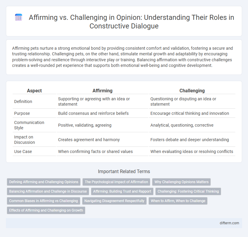 Affirming vs. Challenging in Opinion: Understanding Their Roles in Constructive Dialogue