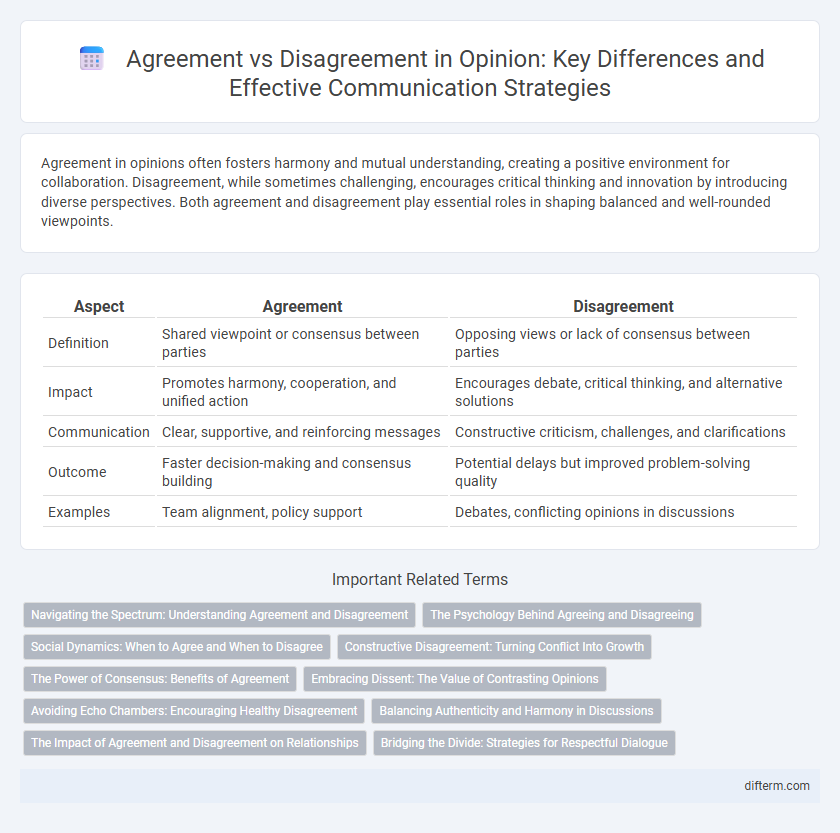 Agreement vs Disagreement in Opinion: Key Differences and Effective Communication Strategies