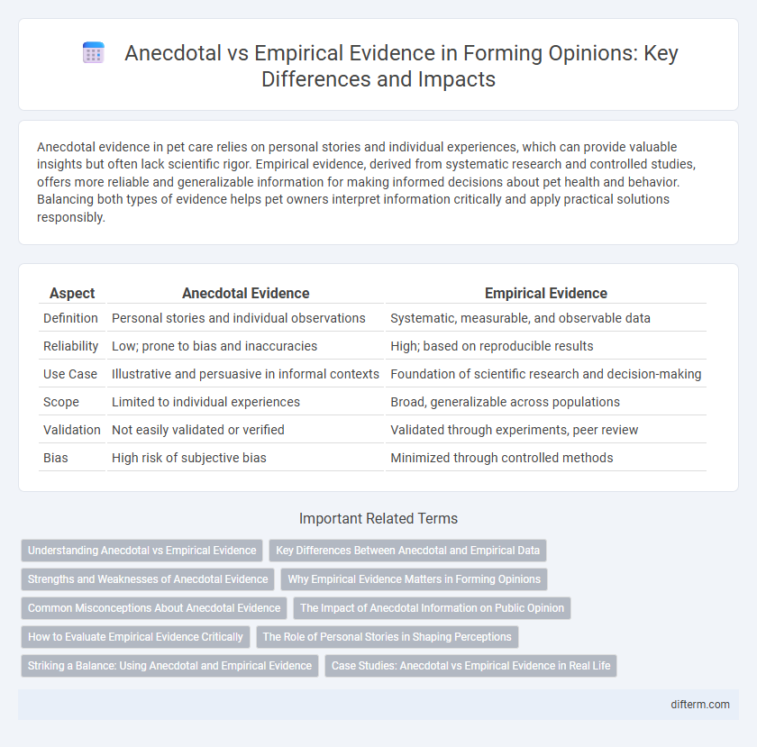 Anecdotal vs Empirical Evidence in Forming Opinions: Key Differences and Impacts
