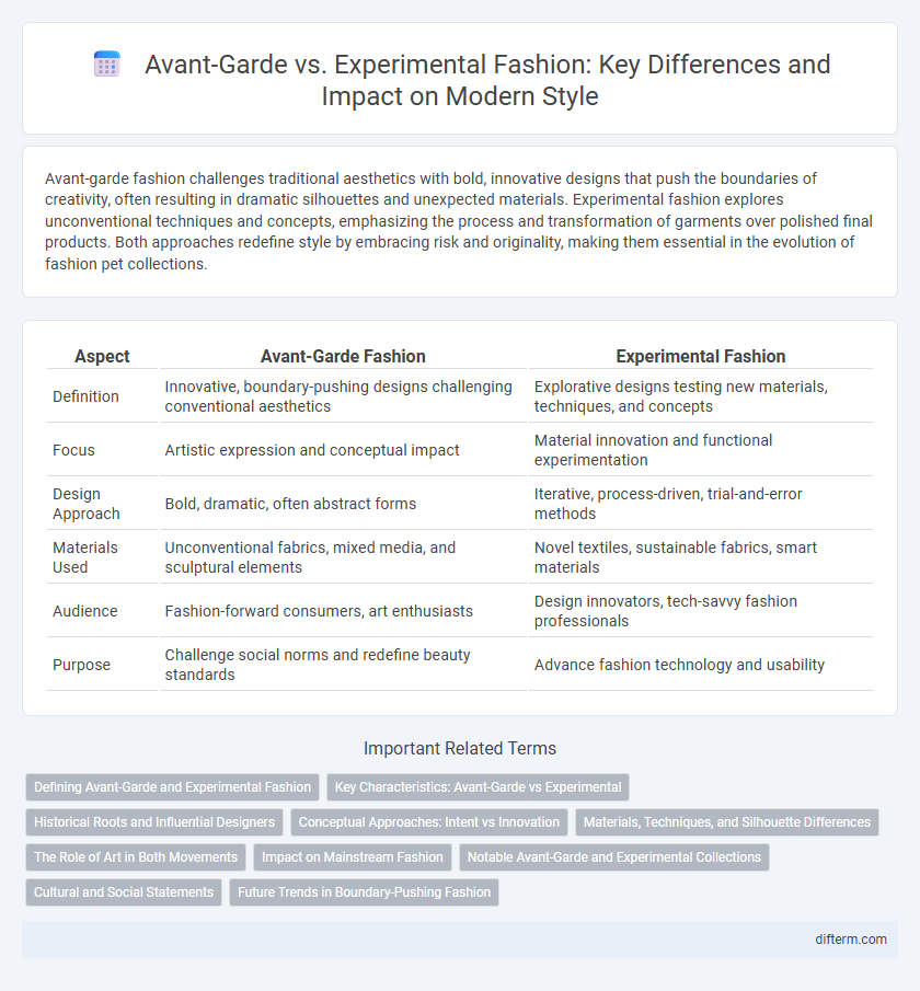 Avant-Garde vs. Experimental Fashion: Key Differences and Impact on Modern Style