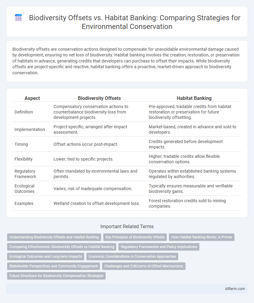 Biodiversity Offsets vs. Habitat Banking: Comparing Strategies for Environmental Conservation