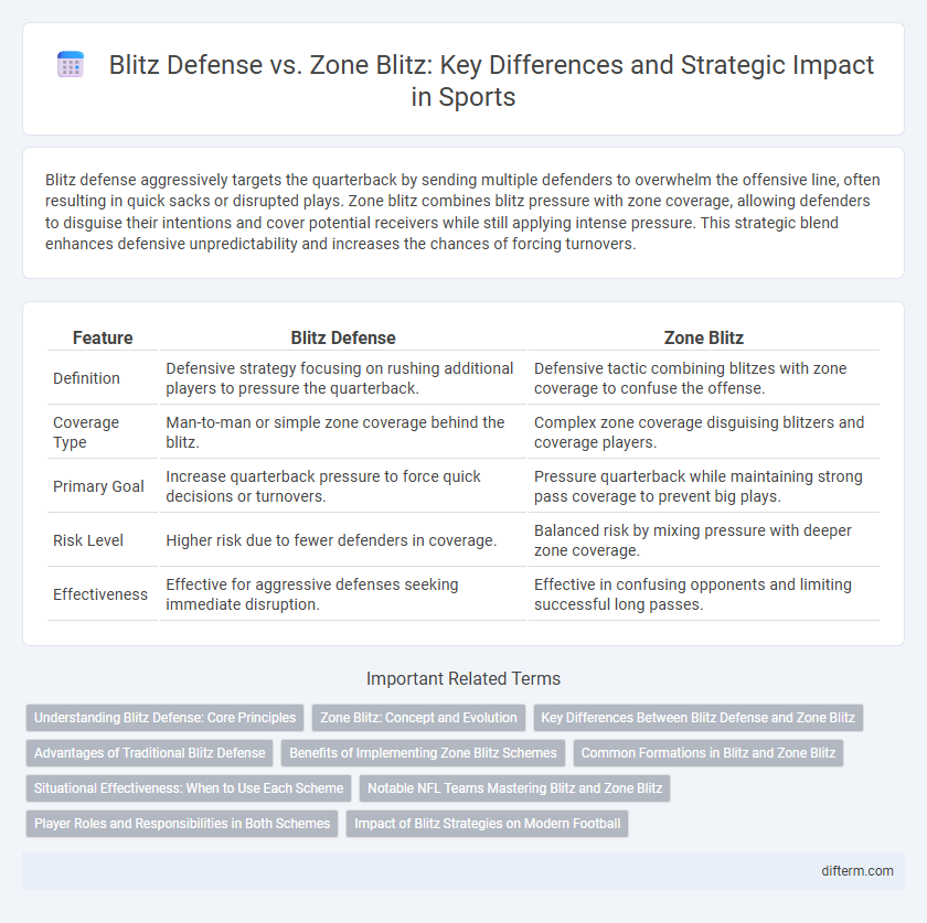 Blitz Defense vs. Zone Blitz: Key Differences and Strategic Impact in Sports