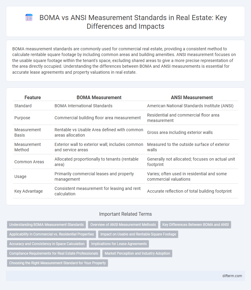 BOMA vs ANSI Measurement Standards in Real Estate: Key Differences and Impacts