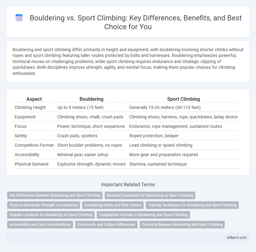 Bouldering vs. Sport Climbing: Key Differences, Benefits, and Best Choice for You