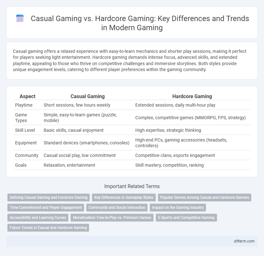 Casual Gaming vs. Hardcore Gaming: Key Differences and Trends in Modern Gaming