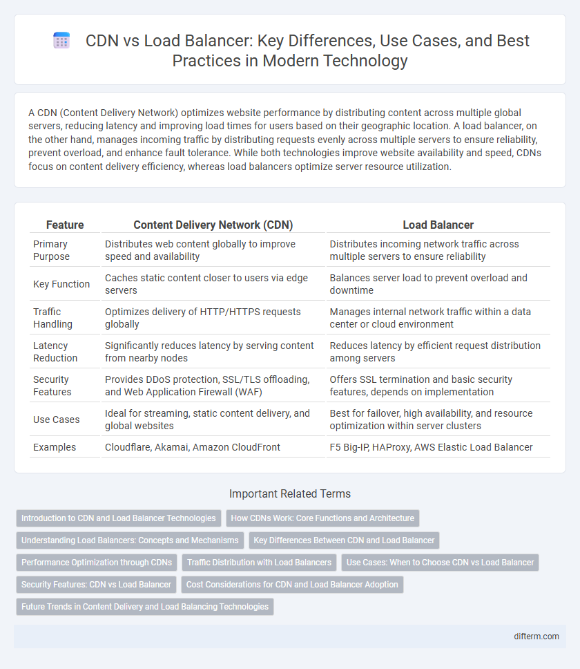 CDN vs Load Balancer: Key Differences, Use Cases, and Best Practices in Modern Technology