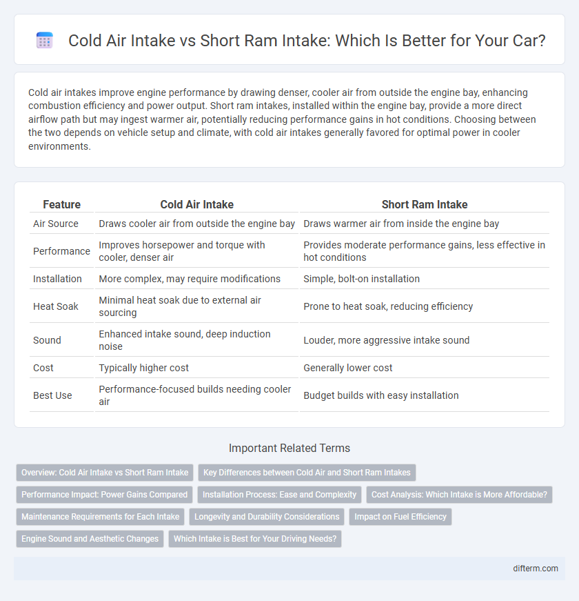 Cold Air Intake vs Short Ram Intake: Which Is Better for Your Car?