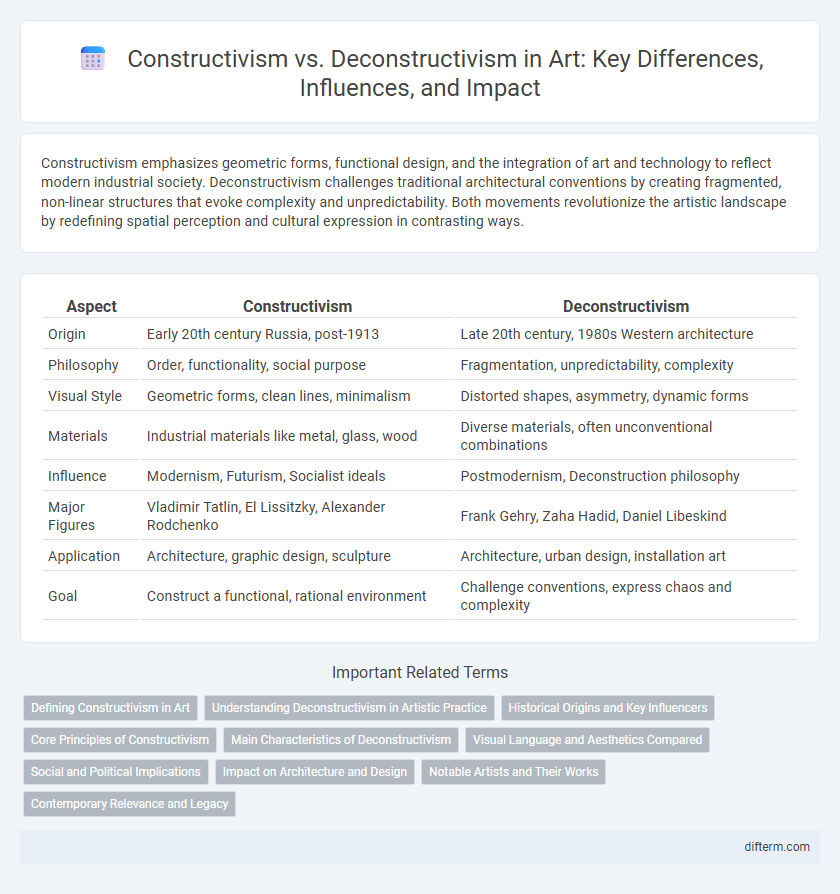 Constructivism vs. Deconstructivism in Art: Key Differences, Influences, and Impact