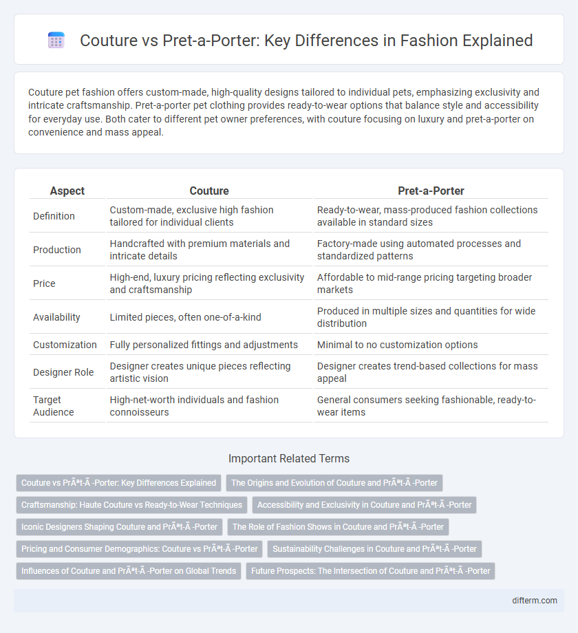 Couture vs Pret-a-Porter: Key Differences in Fashion Explained