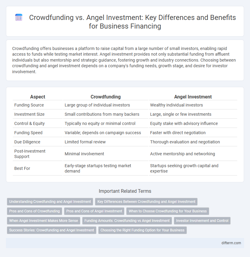 Crowdfunding vs. Angel Investment: Key Differences and Benefits for Business Financing