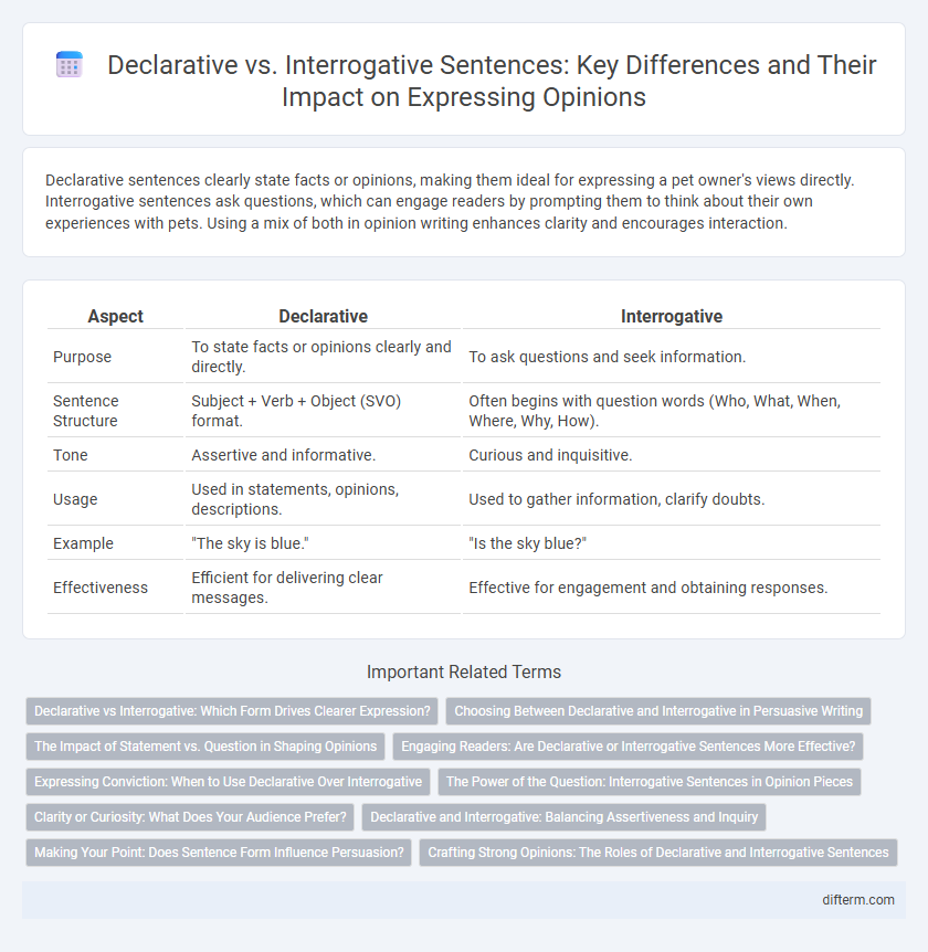 Declarative vs. Interrogative Sentences: Key Differences and Their Impact on Expressing Opinions