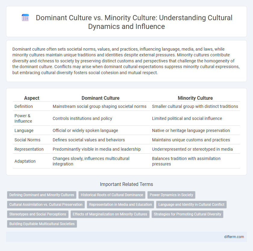 Dominant Culture vs. Minority Culture: Understanding Cultural Dynamics and Influence