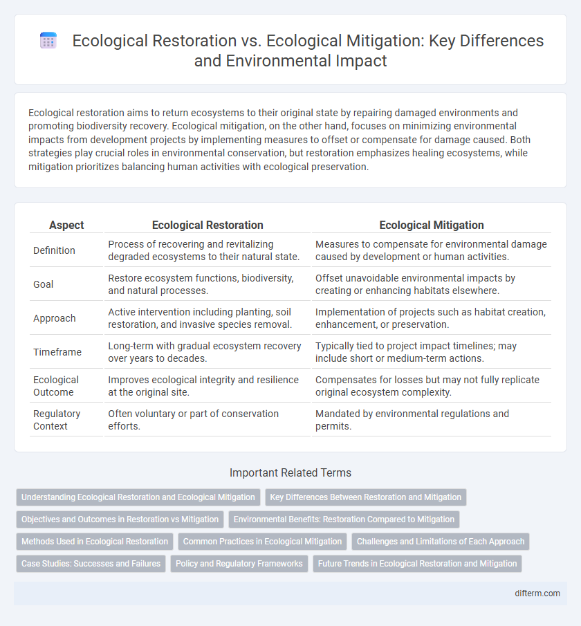 Ecological Restoration vs. Ecological Mitigation: Key Differences and Environmental Impact