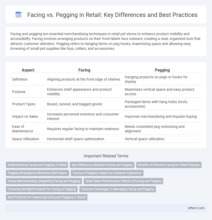 Facing vs. Pegging in Retail: Key Differences and Best Practices
