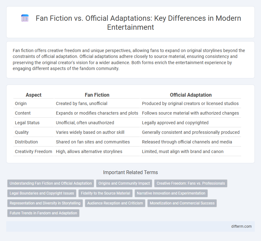 Fan Fiction vs. Official Adaptations: Key Differences in Modern Entertainment
