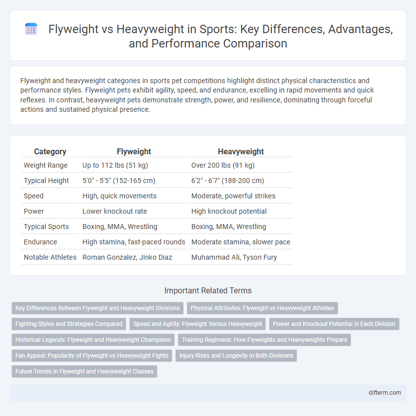 Flyweight vs Heavyweight in Sports: Key Differences, Advantages, and Performance Comparison