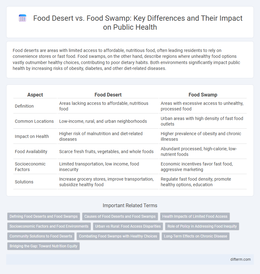 Food Desert vs. Food Swamp: Key Differences and Their Impact on Public Health