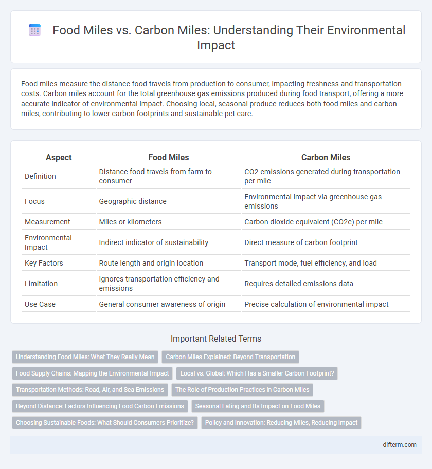 Food Miles vs. Carbon Miles: Understanding Their Environmental Impact