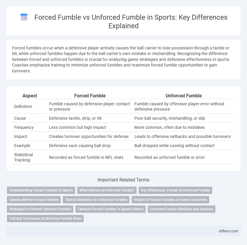 Forced Fumble vs Unforced Fumble in Sports: Key Differences Explained