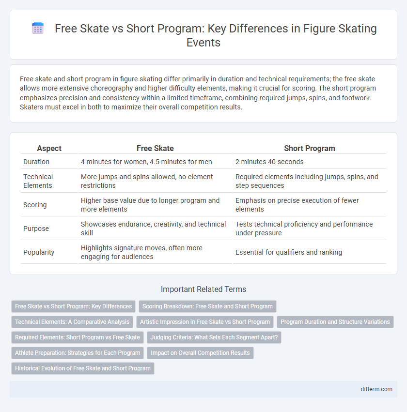 Free Skate vs Short Program: Key Differences in Figure Skating Events