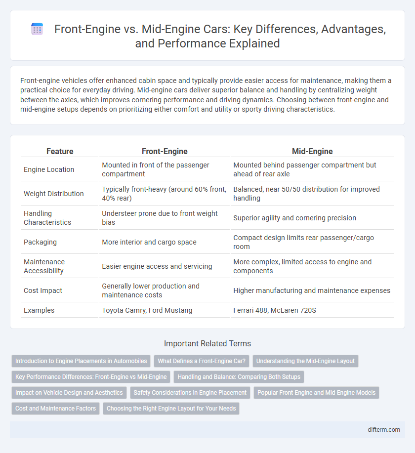 Front-Engine vs. Mid-Engine Cars: Key Differences, Advantages, and Performance Explained