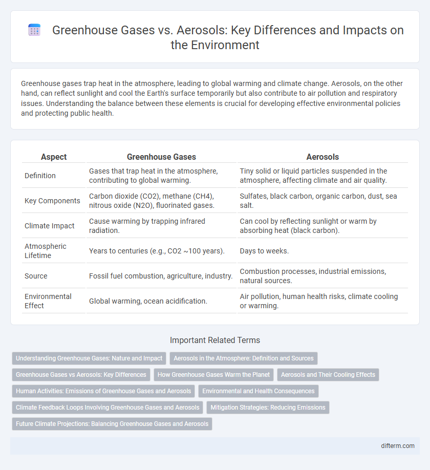 Greenhouse Gases vs. Aerosols: Key Differences and Impacts on the Environment