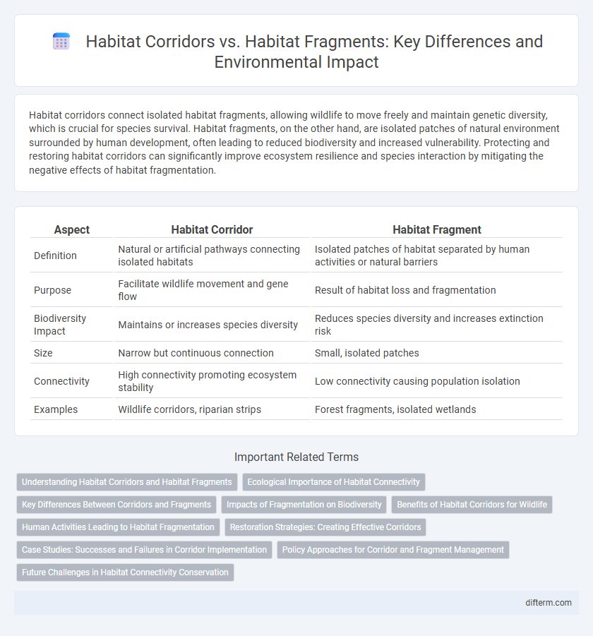 Habitat Corridors vs. Habitat Fragments: Key Differences and Environmental Impact