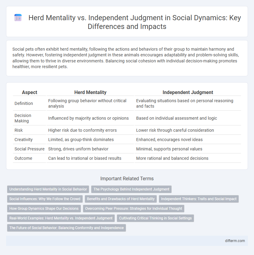 Herd Mentality vs. Independent Judgment in Social Dynamics: Key Differences and Impacts