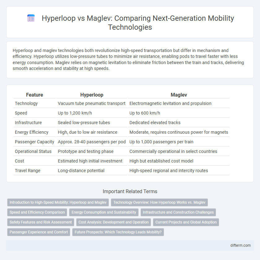 Hyperloop vs Maglev: Comparing Next-Generation Mobility Technologies