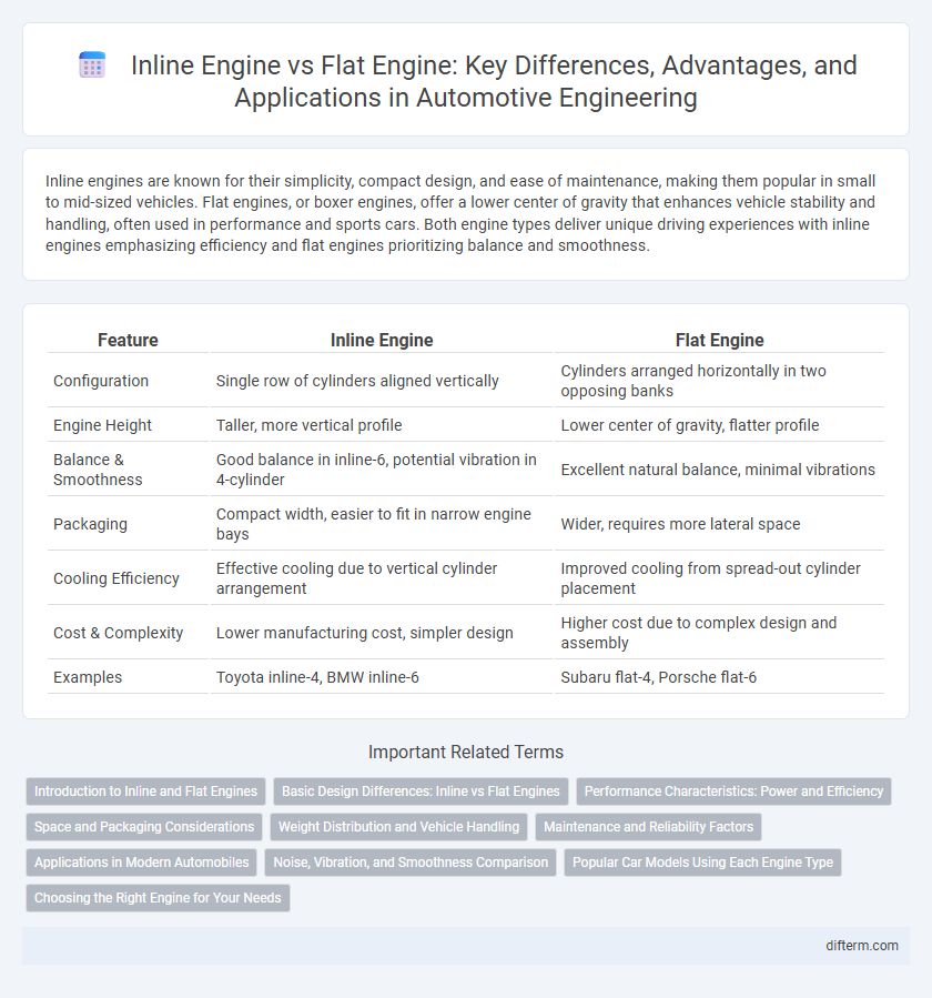 Inline Engine vs Flat Engine: Key Differences, Advantages, and Applications in Automotive Engineering